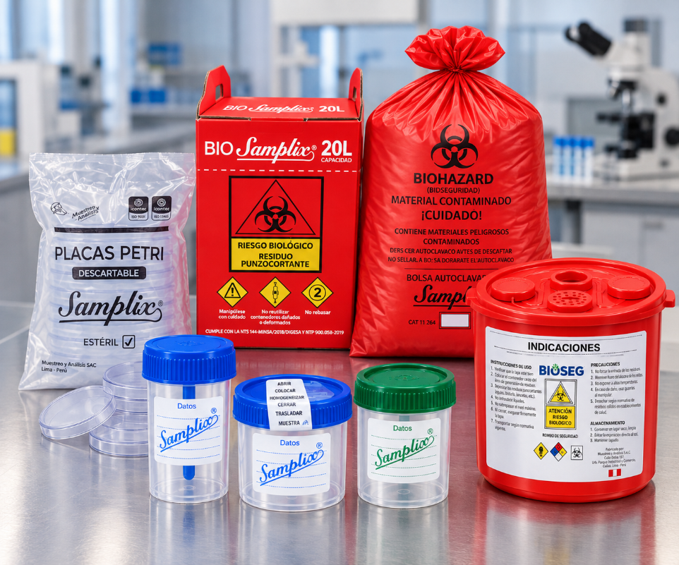 Productos para laboratorio desarrollados por Muestreo y Análisis