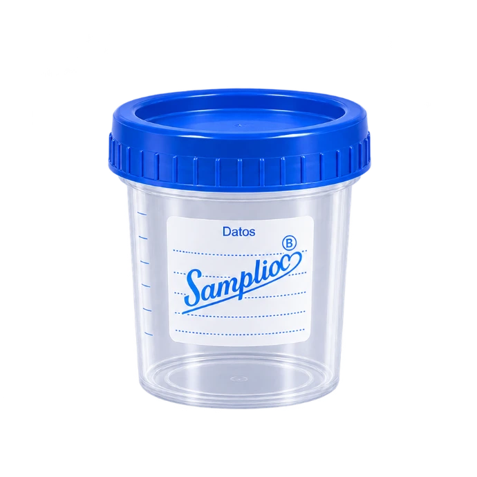 [PT02-01] Colector para Orina 100 - 120 ml No Estéril Tapa Azul