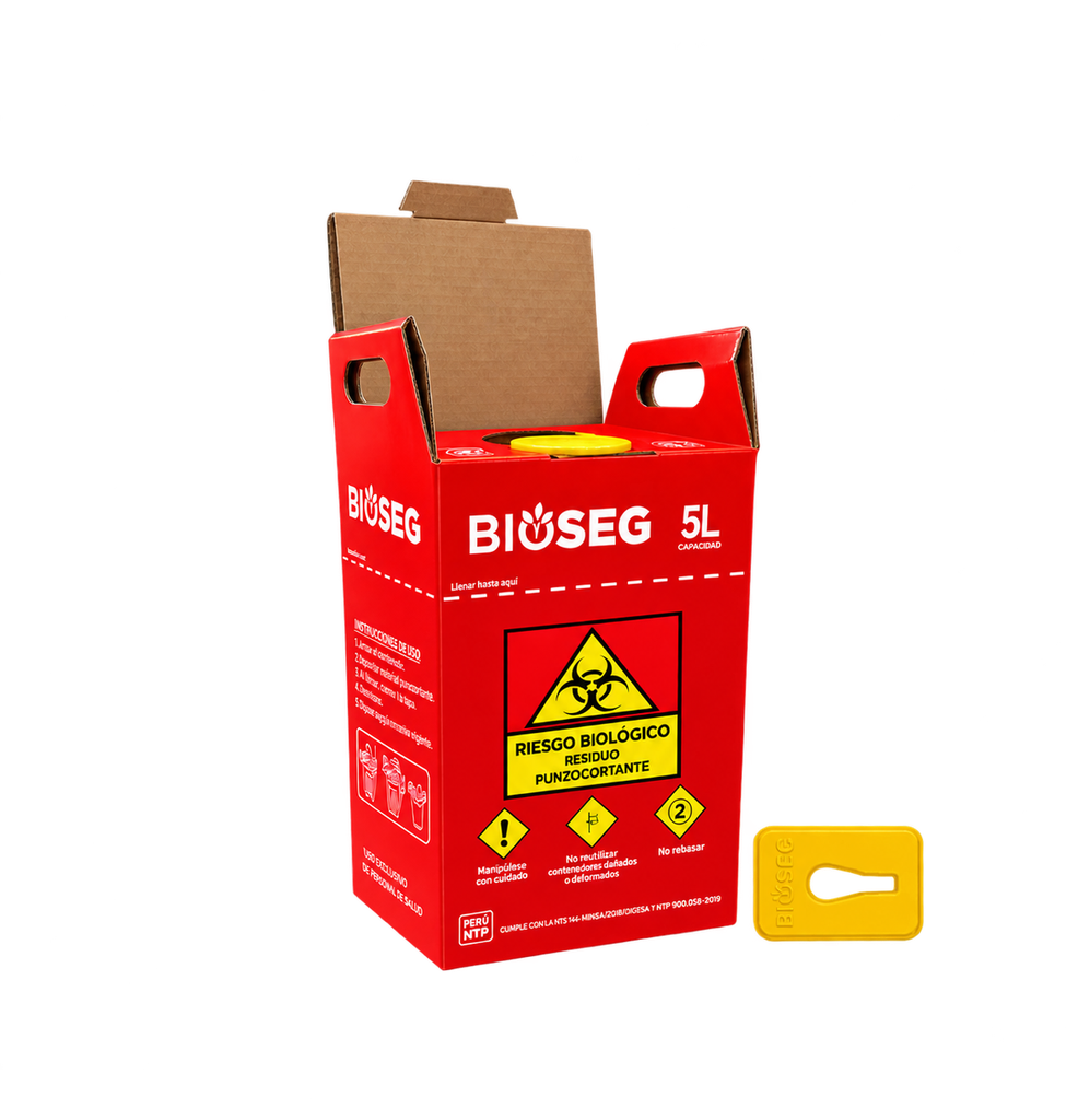 [PT36-23] Caja Punzocortante 5 L Color Rojo